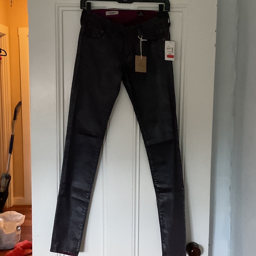AG Adriano Goldschmied Shiny Black Leggings